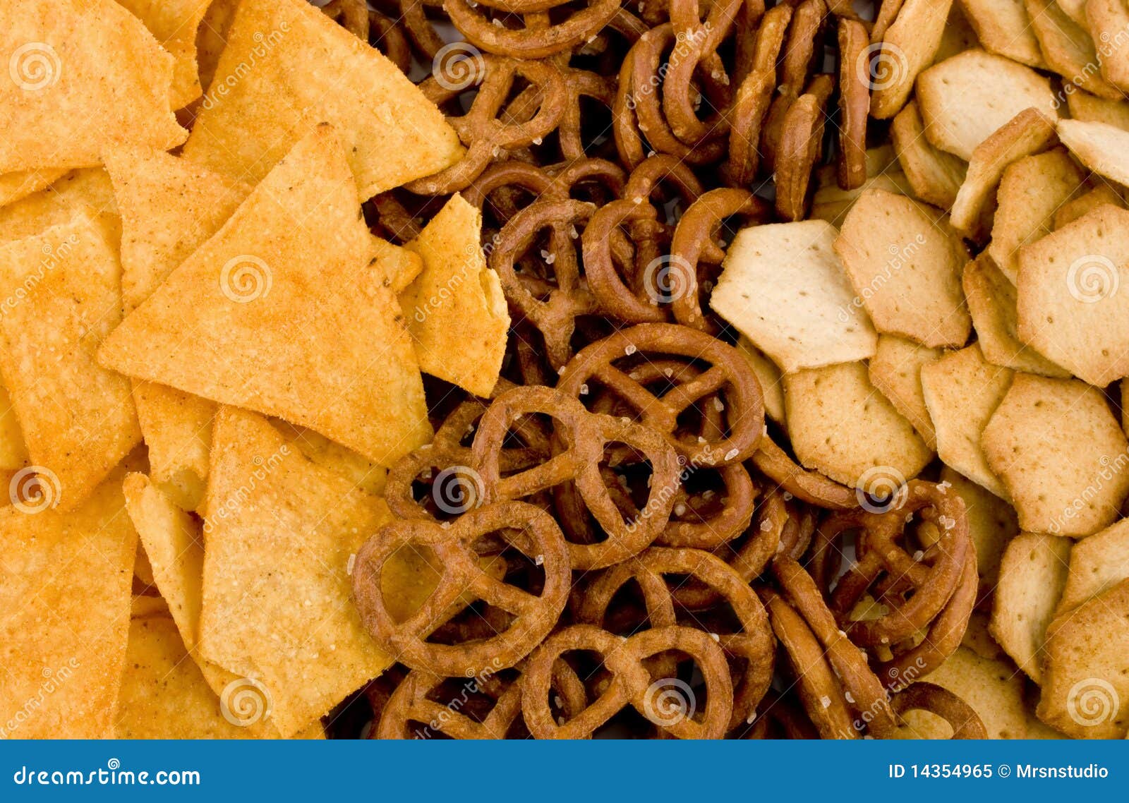 Tortilla Chips, Pretzels and Crackers Stock Image Image of food