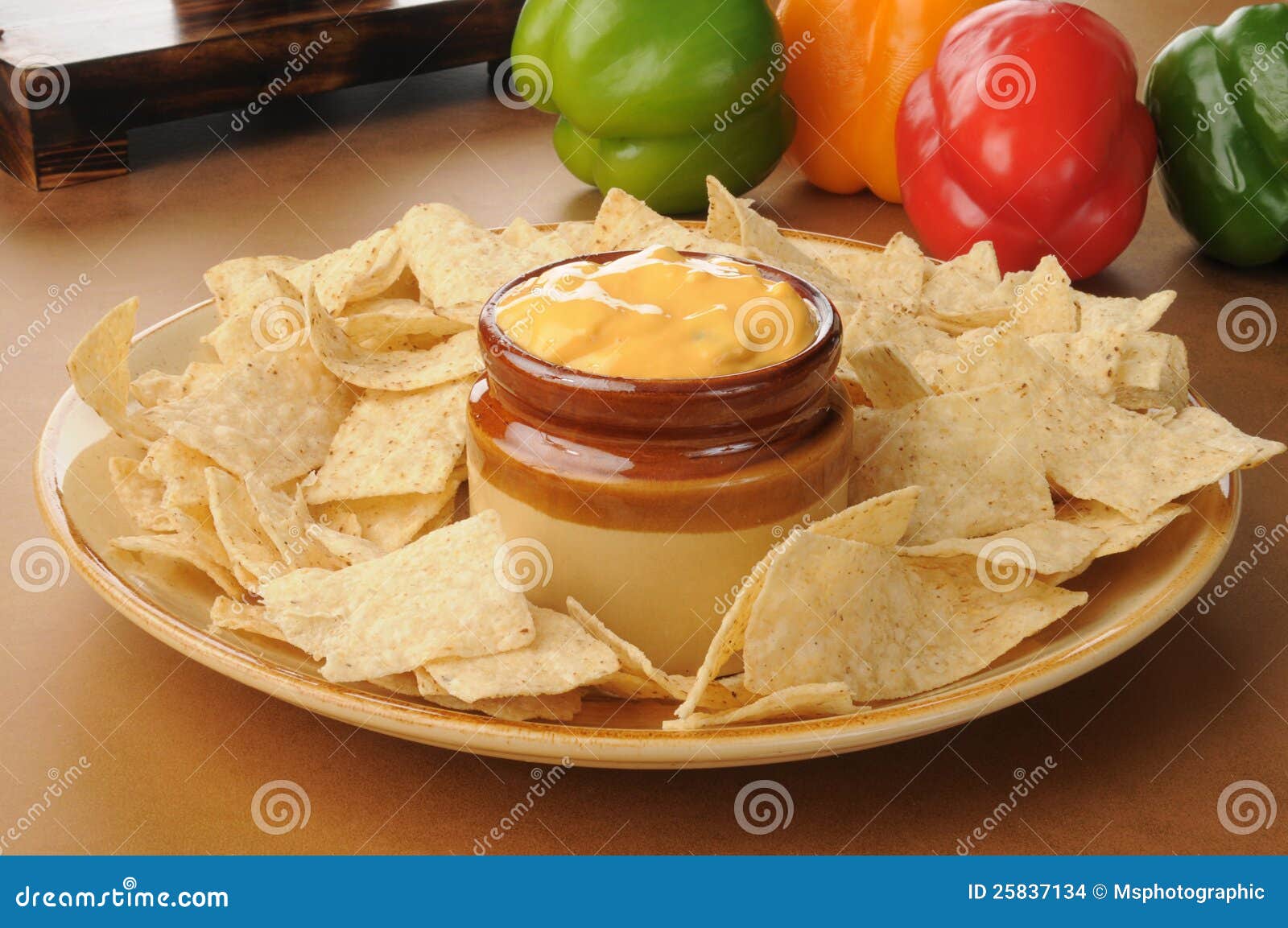Tortilla Chips with Salsa Con Queso Stock Photo Image of sauce