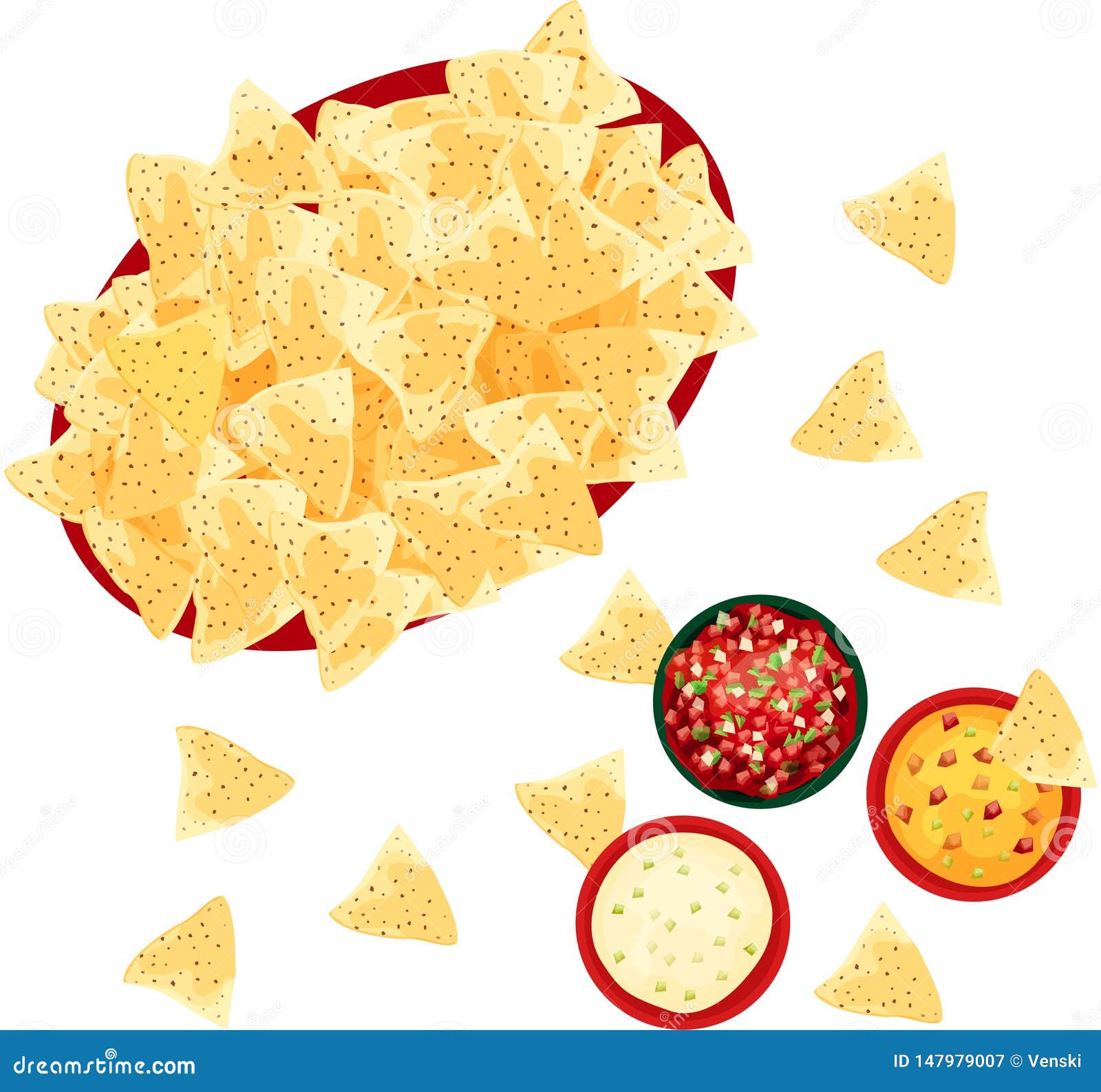 Chips Salsa Background Stock Illustrations 1,033 Chips Salsa