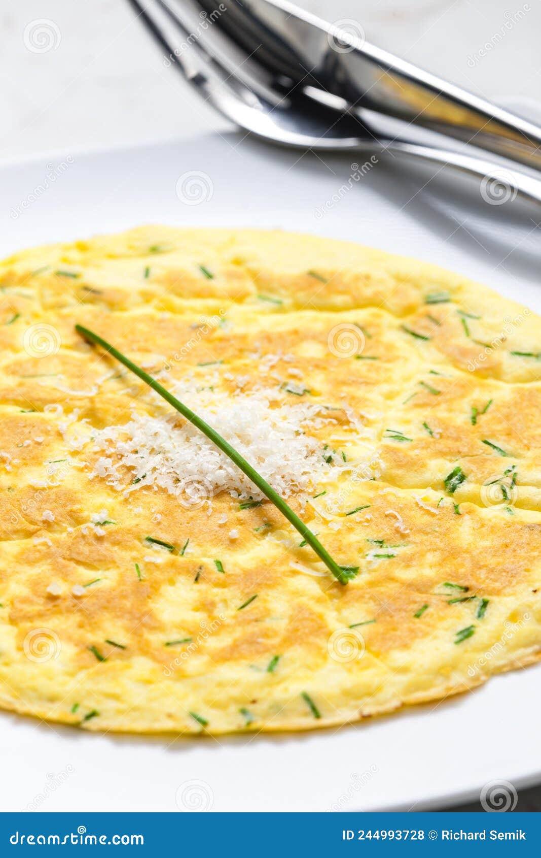 Tortilla De Huevo Con Queso Y Cerdo Foto de archivo Imagen de