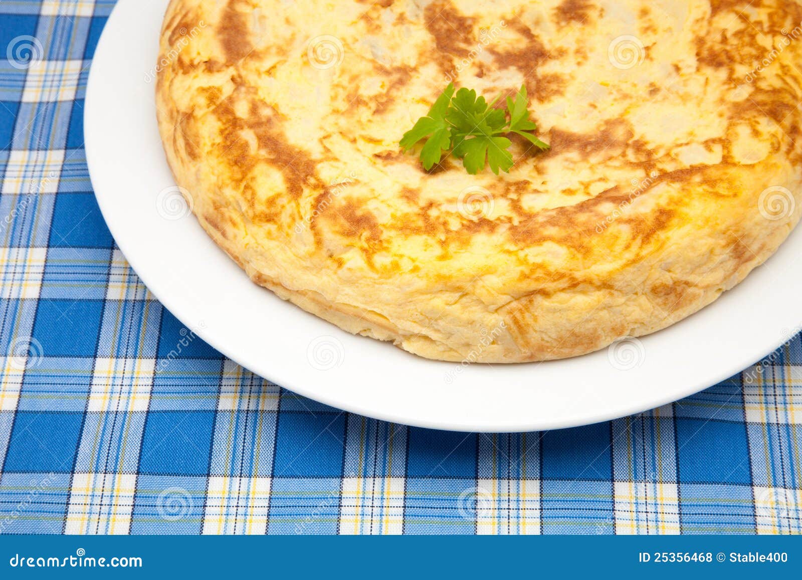 Tortilla De Huevos De La Patata Foto de archivo Imagen de placa