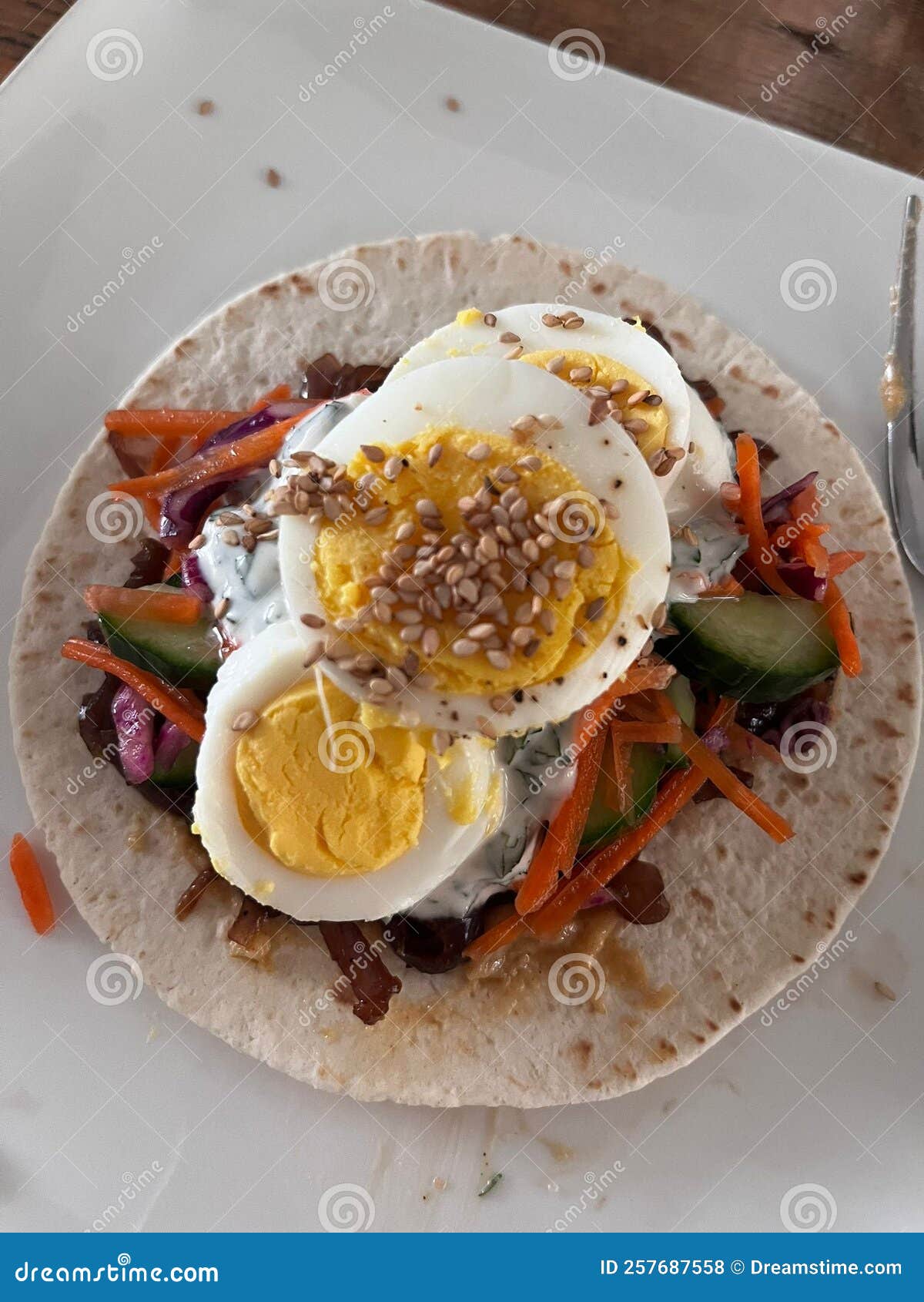 Tortilla Egg Seed Food Healthy Stock Photo Image of food, plant
