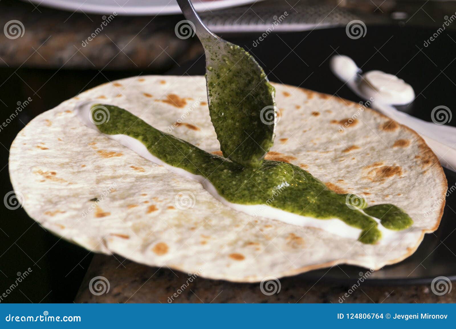 Tortilla Ingredients. Making of Tortilla Stock Photo Image of cooking