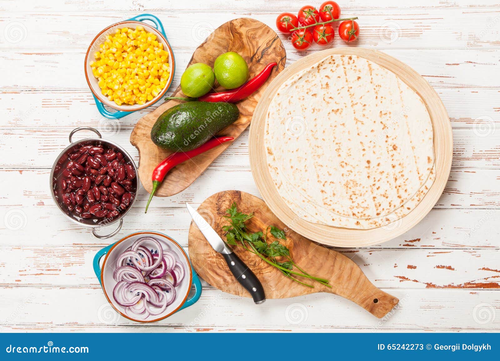 Tortilla with a Mix of Ingredients Stock Image Image of green, cook 65242273