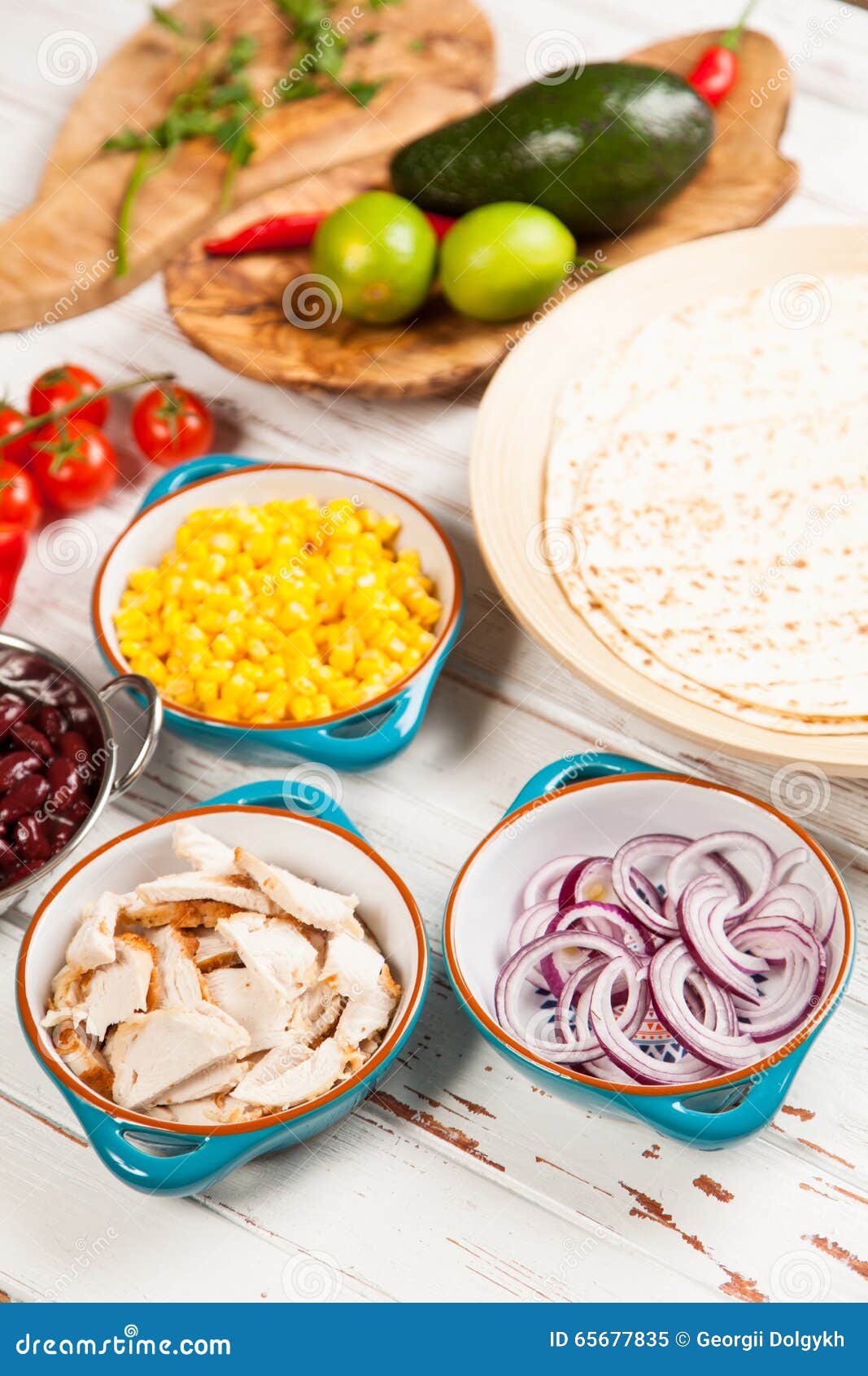 Tortilla with a Mix of Ingredients Stock Image Image of ingredients, mexican 65677835