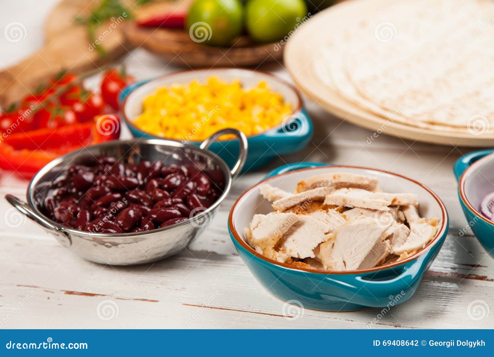 Tortilla with a Mix of Ingredients Stock Photo Image of ingredient, food 69408642