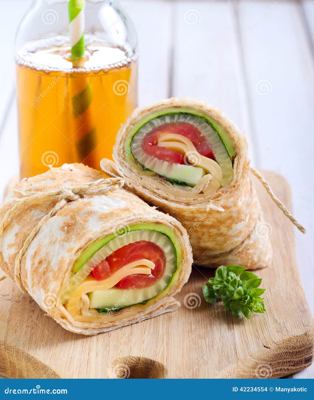 Tortilla wrap stock photo. Image of filled, appetizer 42234554