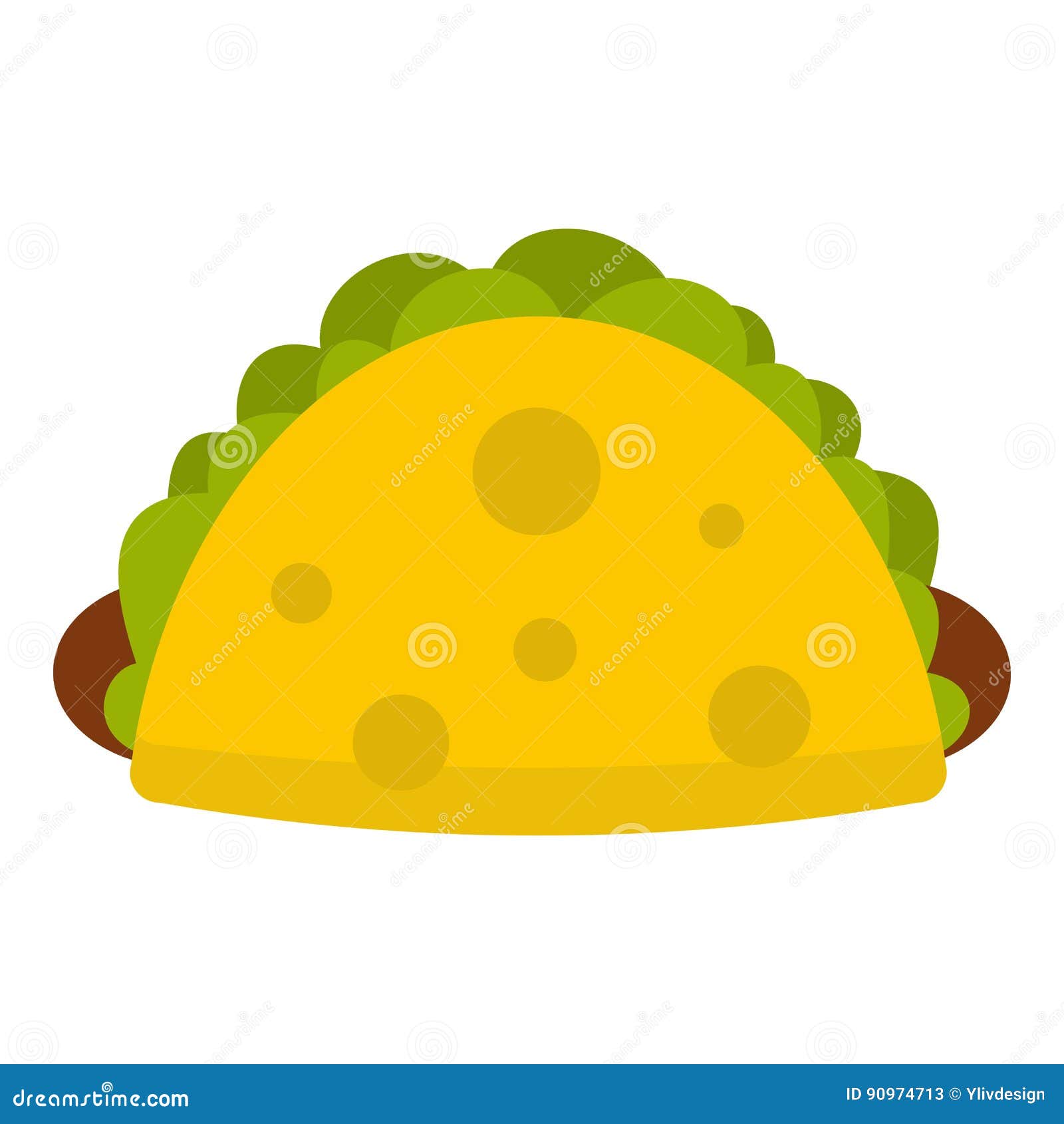 Tortilla Wrap with Vegetables Icon Isolated Stock Vector Illustration