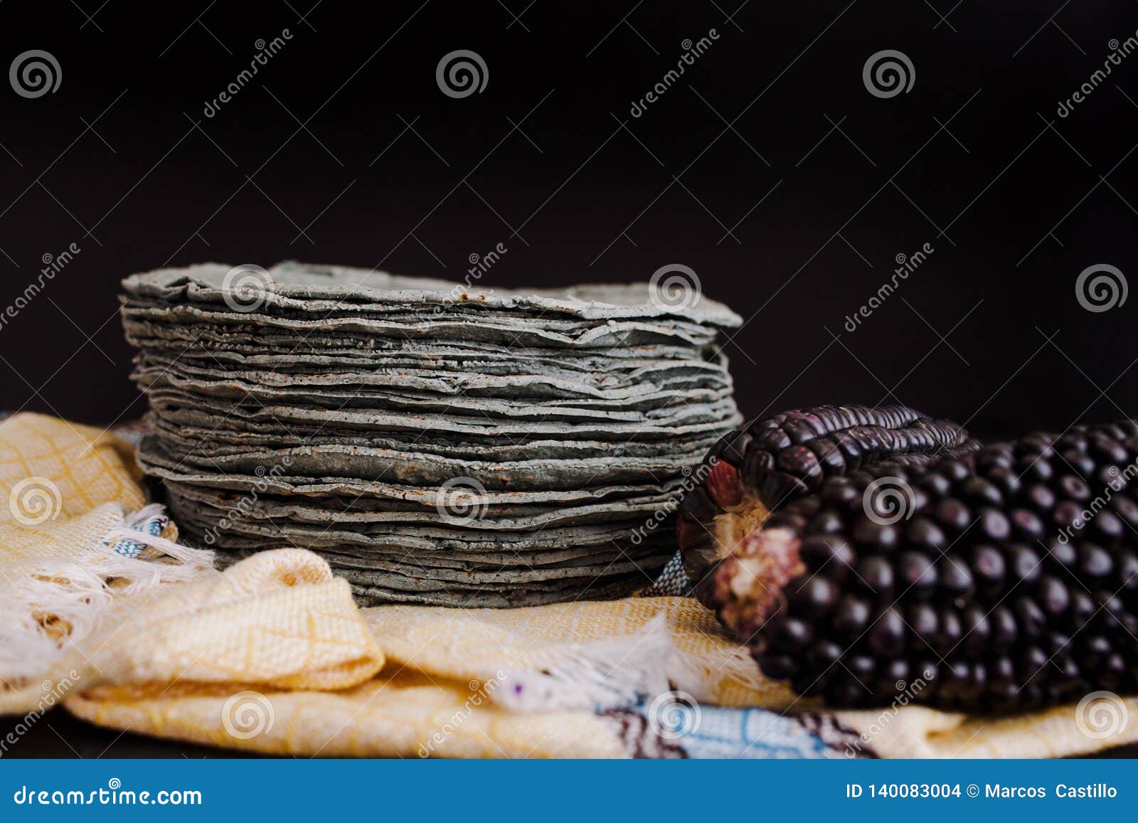 tortillas azules, blue corn, mexican food traditional food in mexico