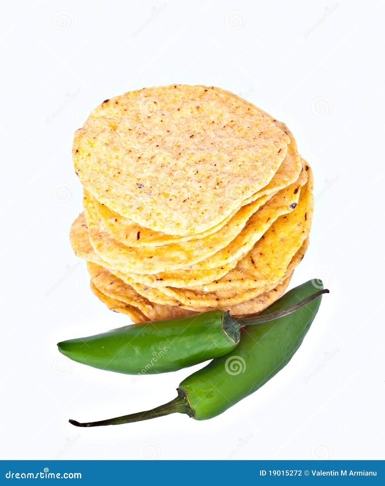 Tortillas and jalapeno stock photo. Image of snack, chip 19015272