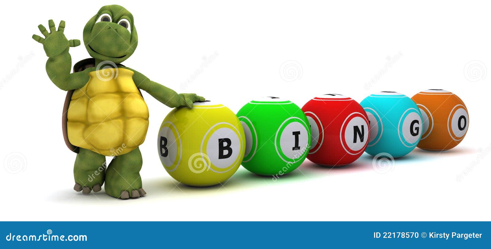 Tortoise With Bingo Balls Stock Photography 22178570