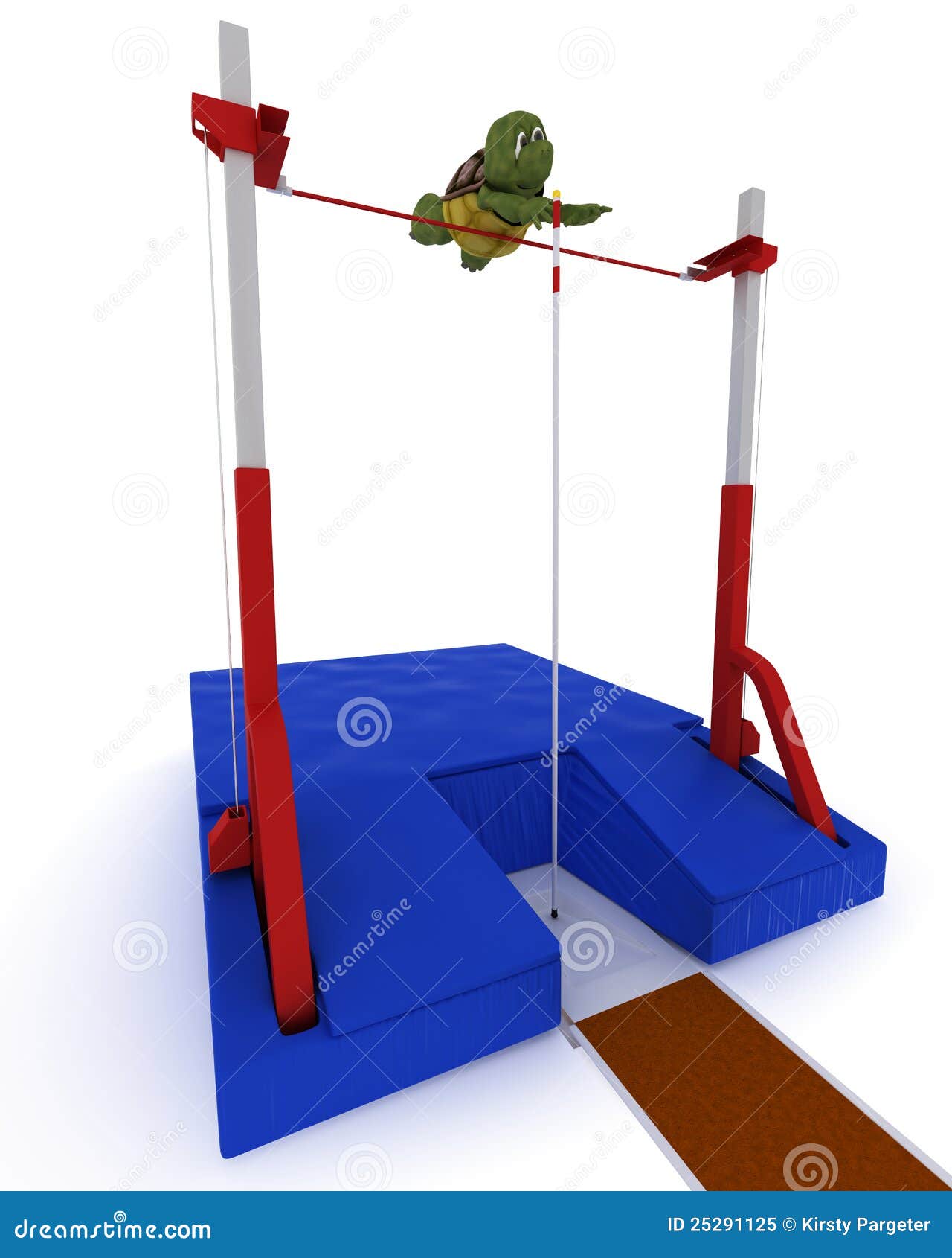 Tortoise Competing In Pole Vault RoyaltyFree Stock Photo