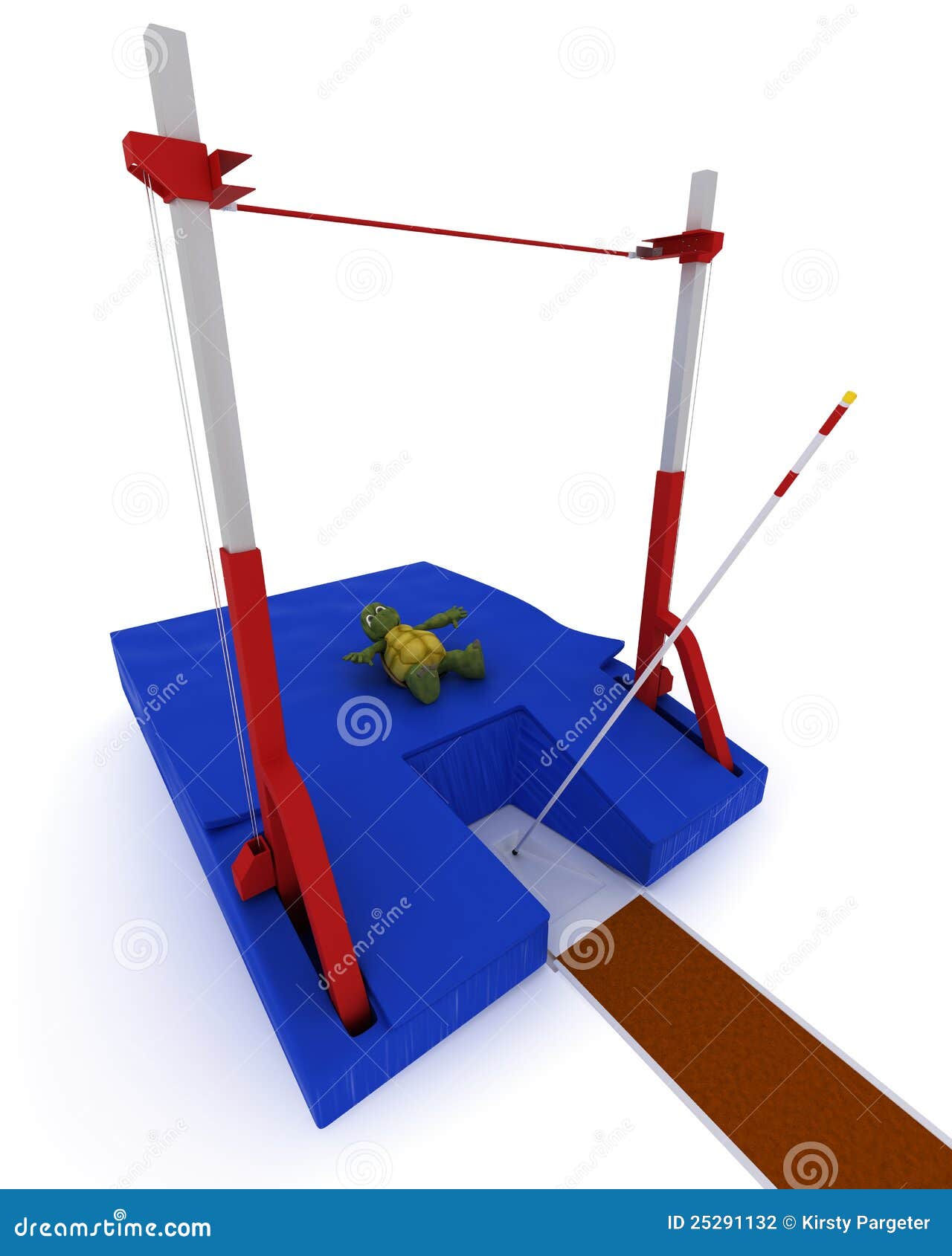 Tortoise Competing In Pole Vault RoyaltyFree Stock Photo