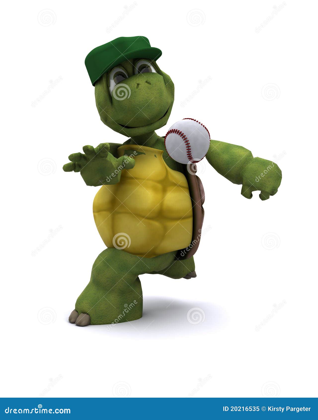 Tortoise playing basball stock illustration. Illustration of slow