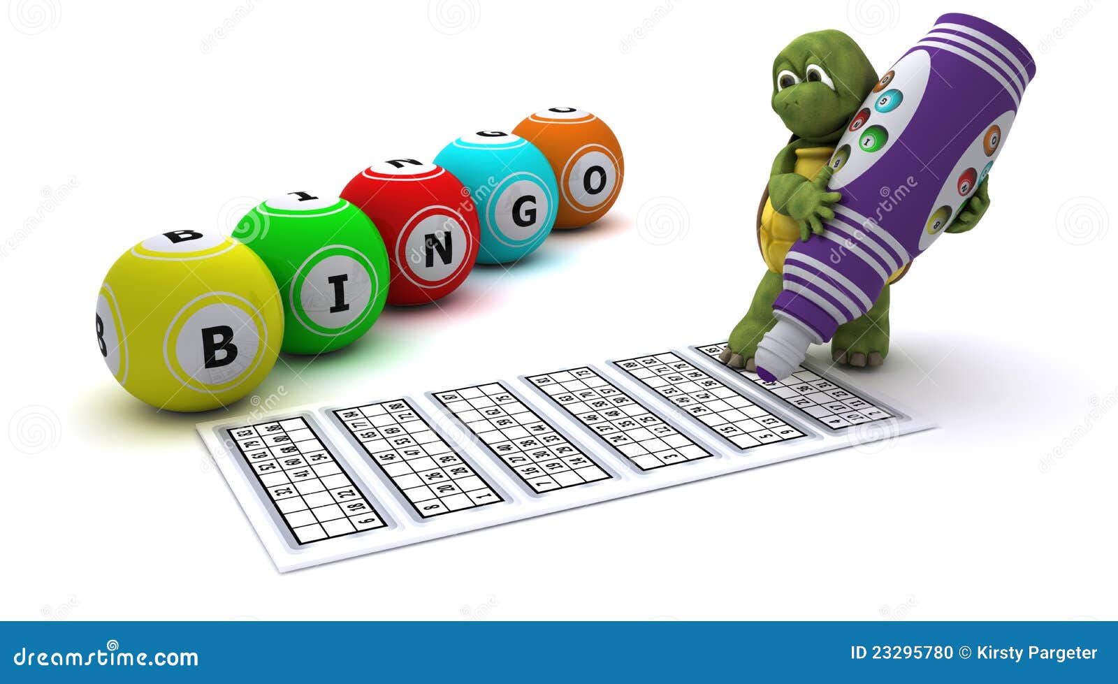 Tortoise With Bingo Balls Stock Photography 22178570