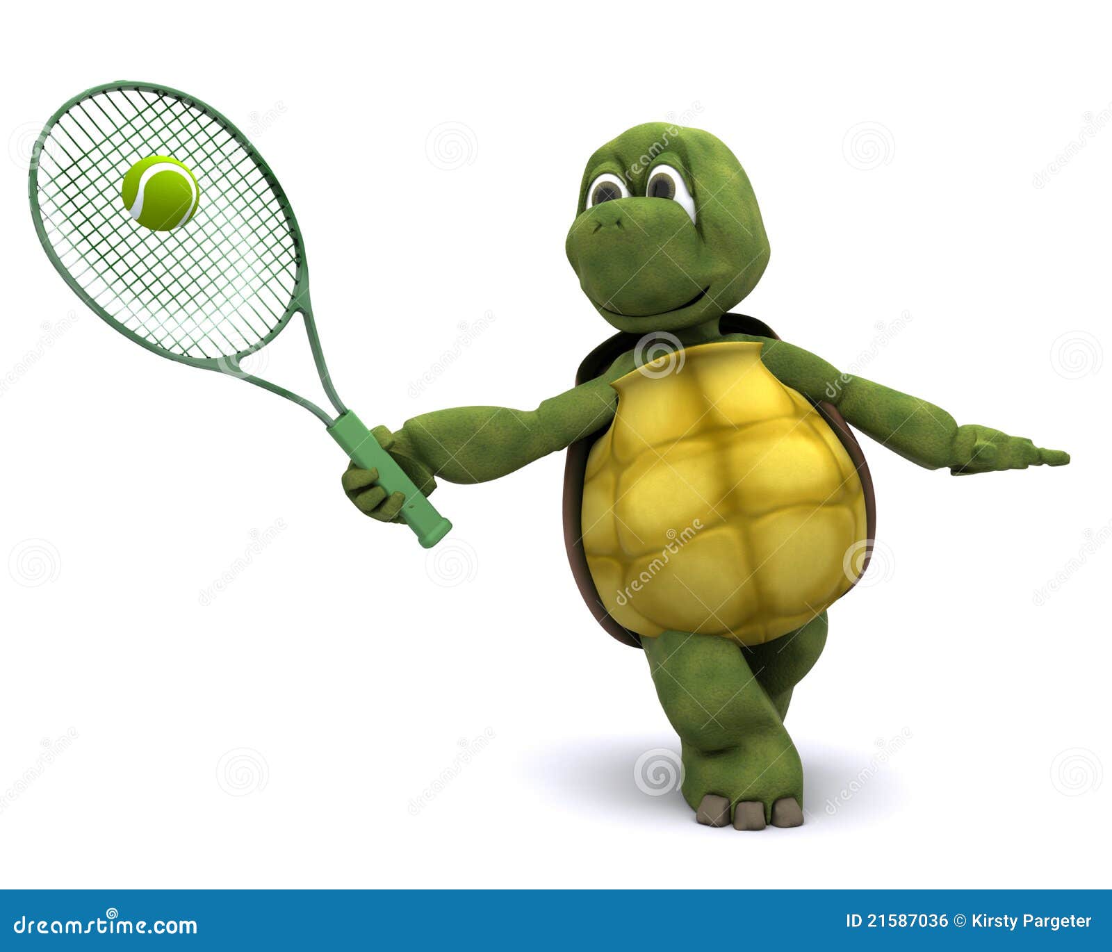 Tortoise Playing Tennis Royalty Free Stock Image Image 21587036