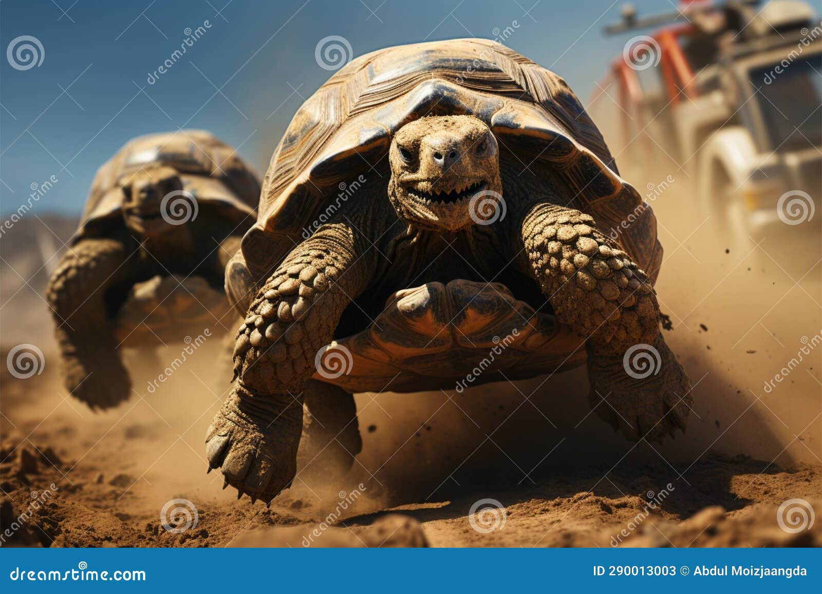 tortoise triumphs as the hare brings up the rear in racing