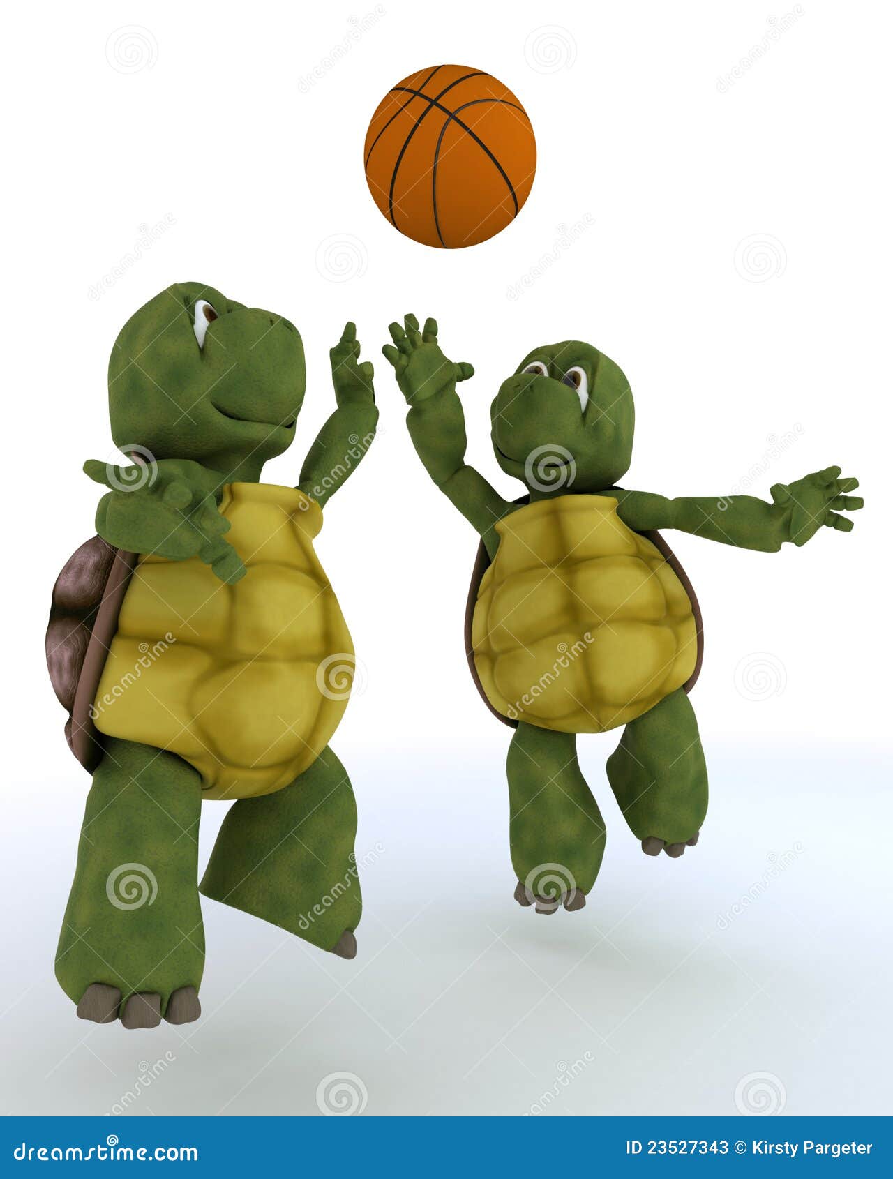 Tortoises Playing Basket Ball Stock Illustration Illustration of