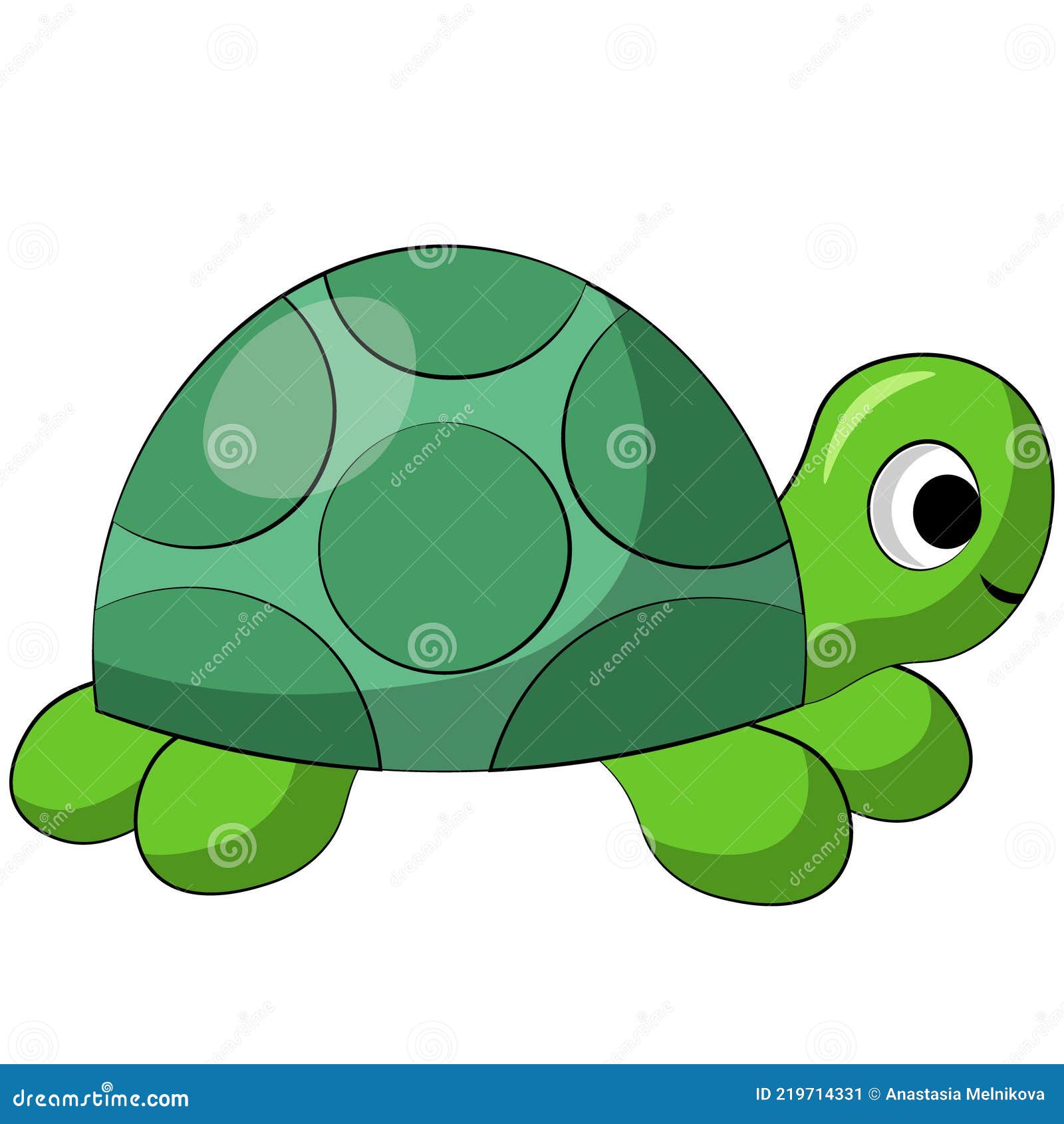 Tortuga De Dibujos Animados Lindo. Dibujar Ilustración En Color Ilustración  del Vector - Ilustración de tortuga, marina: 219714331