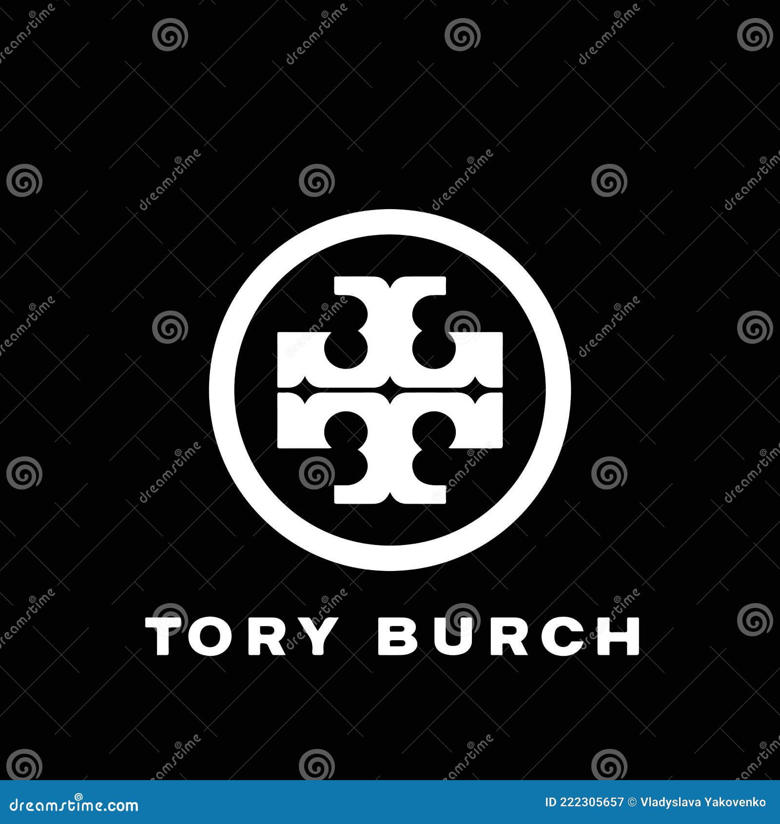 Tory Burch. Logo Popular Clothing Brand. TORY BURCH Famous Luxury