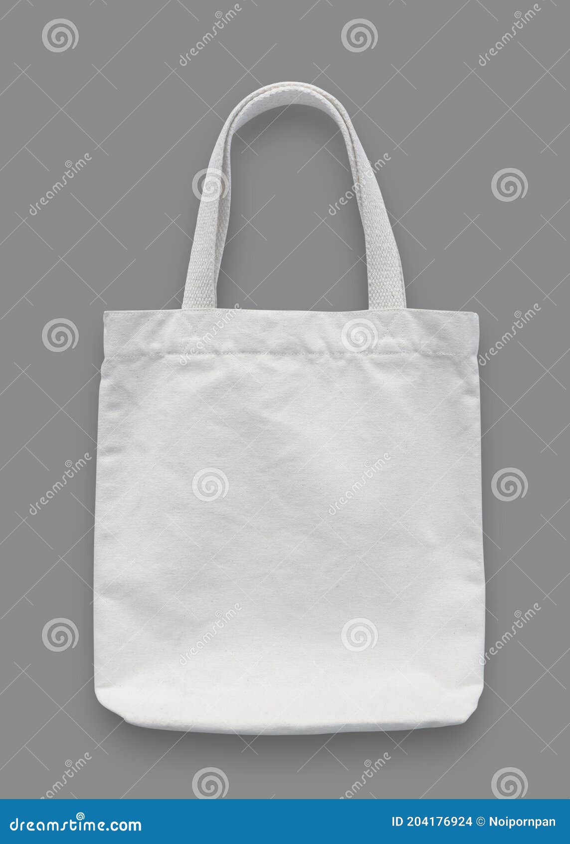 Download Tote Bag Mockup White Cotton Fabric Canvas Cloth For Eco Shopping Sack Mock Up Blank Template Isolated On Grey Background Stock Photo Image Of Grocery Hessian 204176924