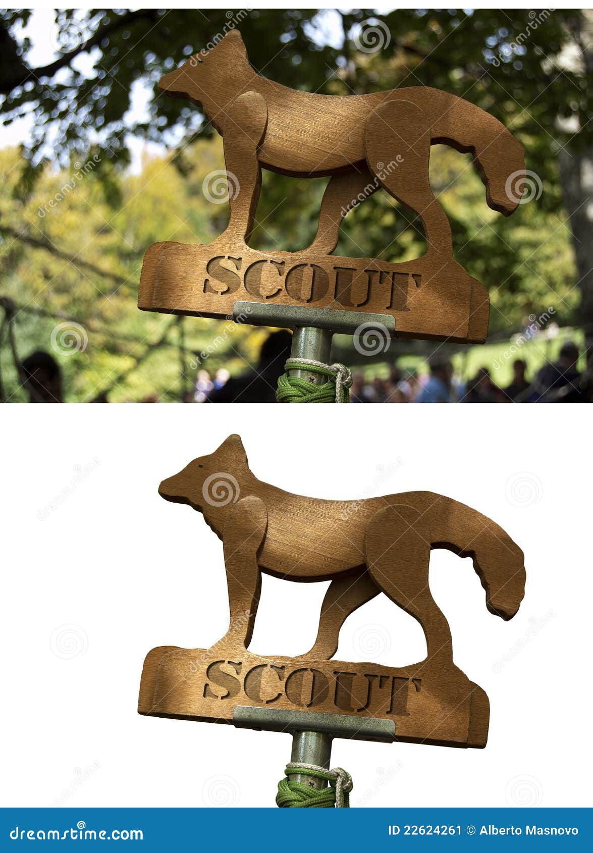 Totem de scout image stock. Image du totems, plaque, service 22624261
