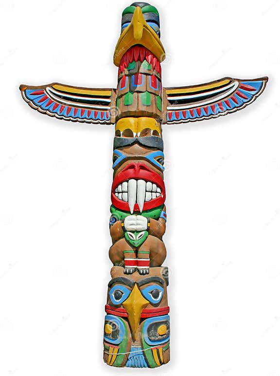 Totem isolated. stock image. Image of northwest, indian - 4555427