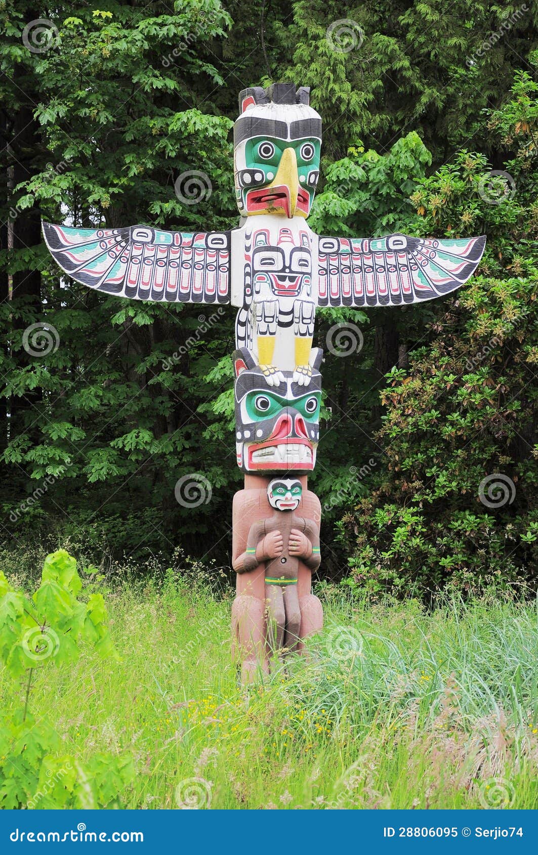Totem pole. stock image. Image of nation, ritual, american - 28806095