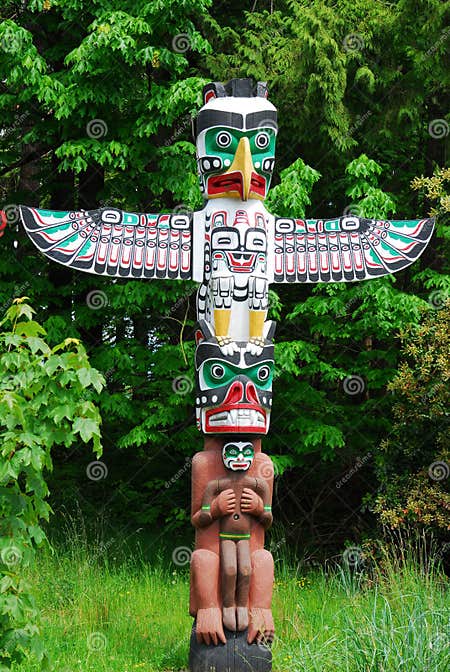 Totem pole stock photo. Image of arts, pole, americans - 5357014