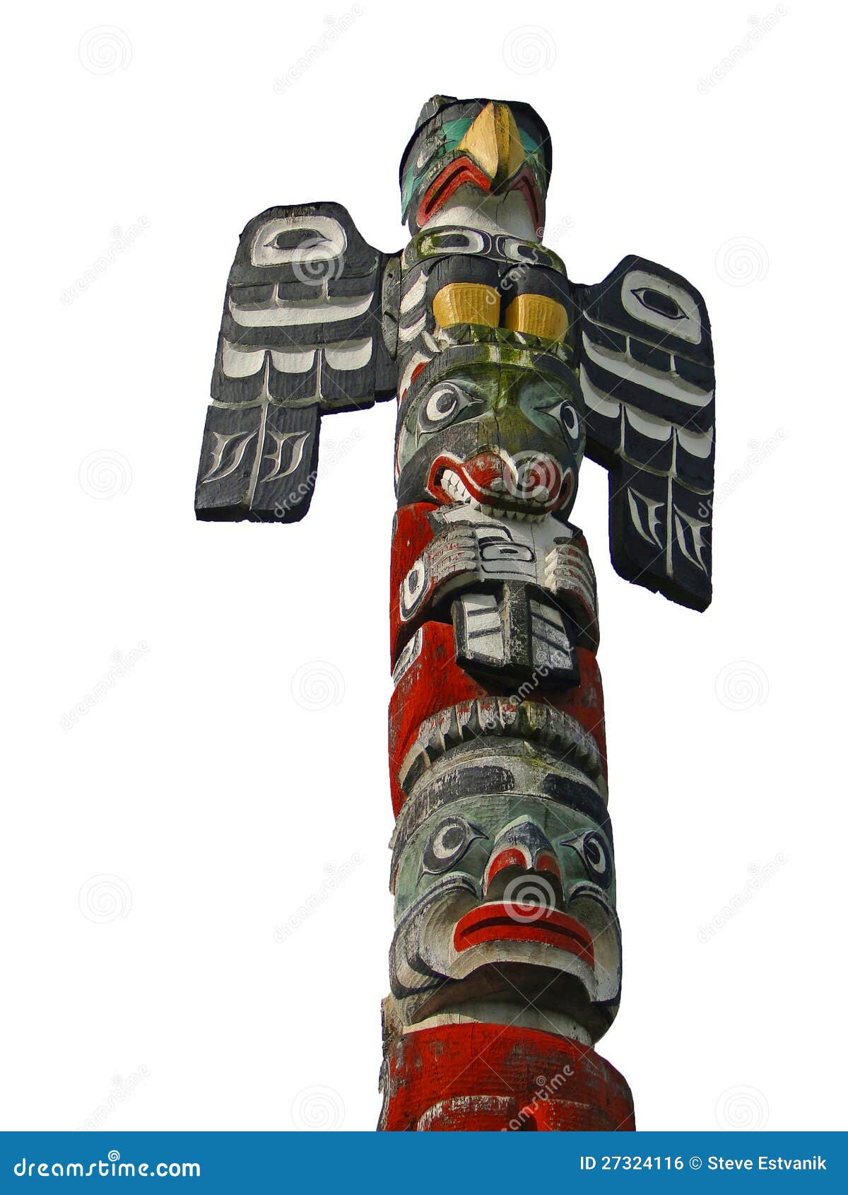 Totem Pole Topped by Thunderbird, Stock Photo - Image of pole, victoria ...