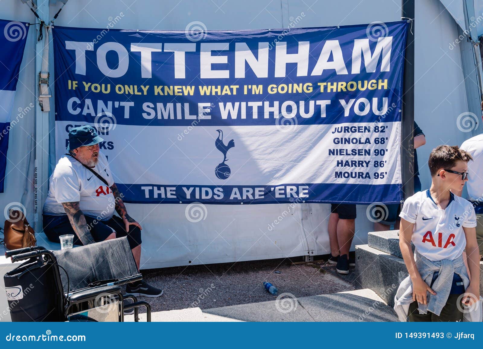 Tottenham Fans at the UEFA Champions League Final in Madrid Editorial Stock Photo - Image of metropolitano: 149391493