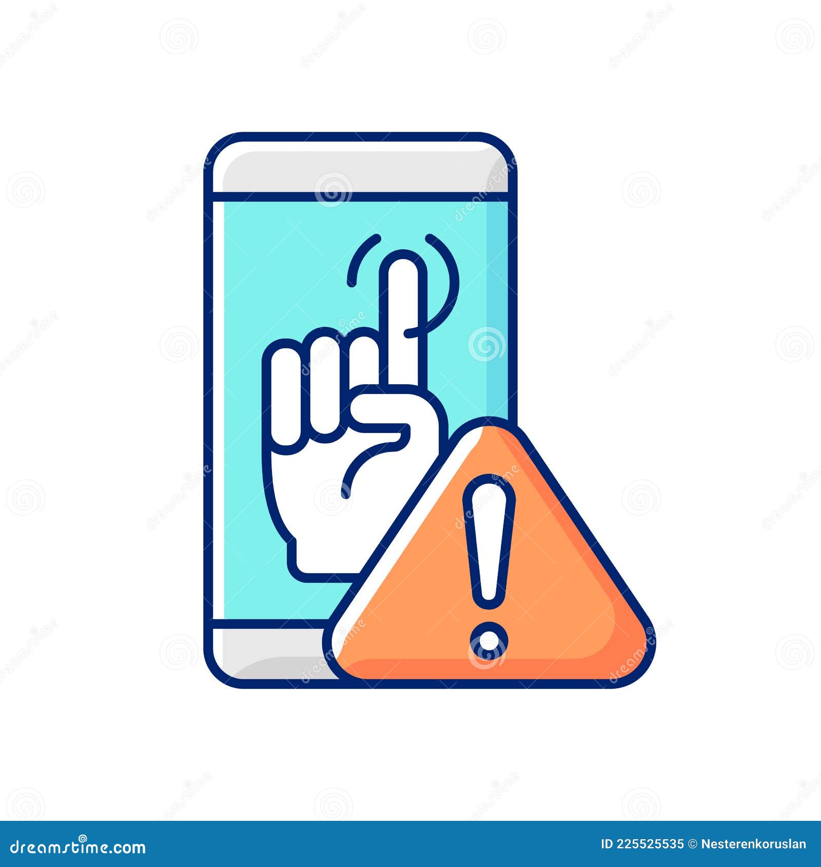 Touch Display Not Working RGB Color Icon Stock Vector Illustration of