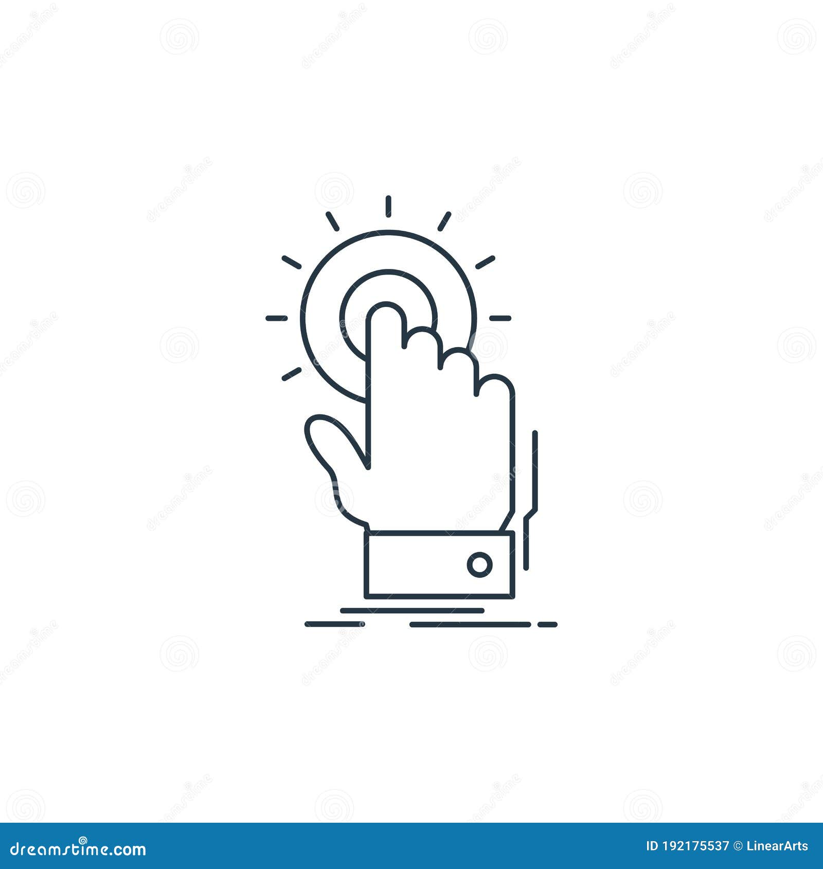 touch icon  from analytic investment and balanced scorecard concept. thin line  of touch editable stroke. touch