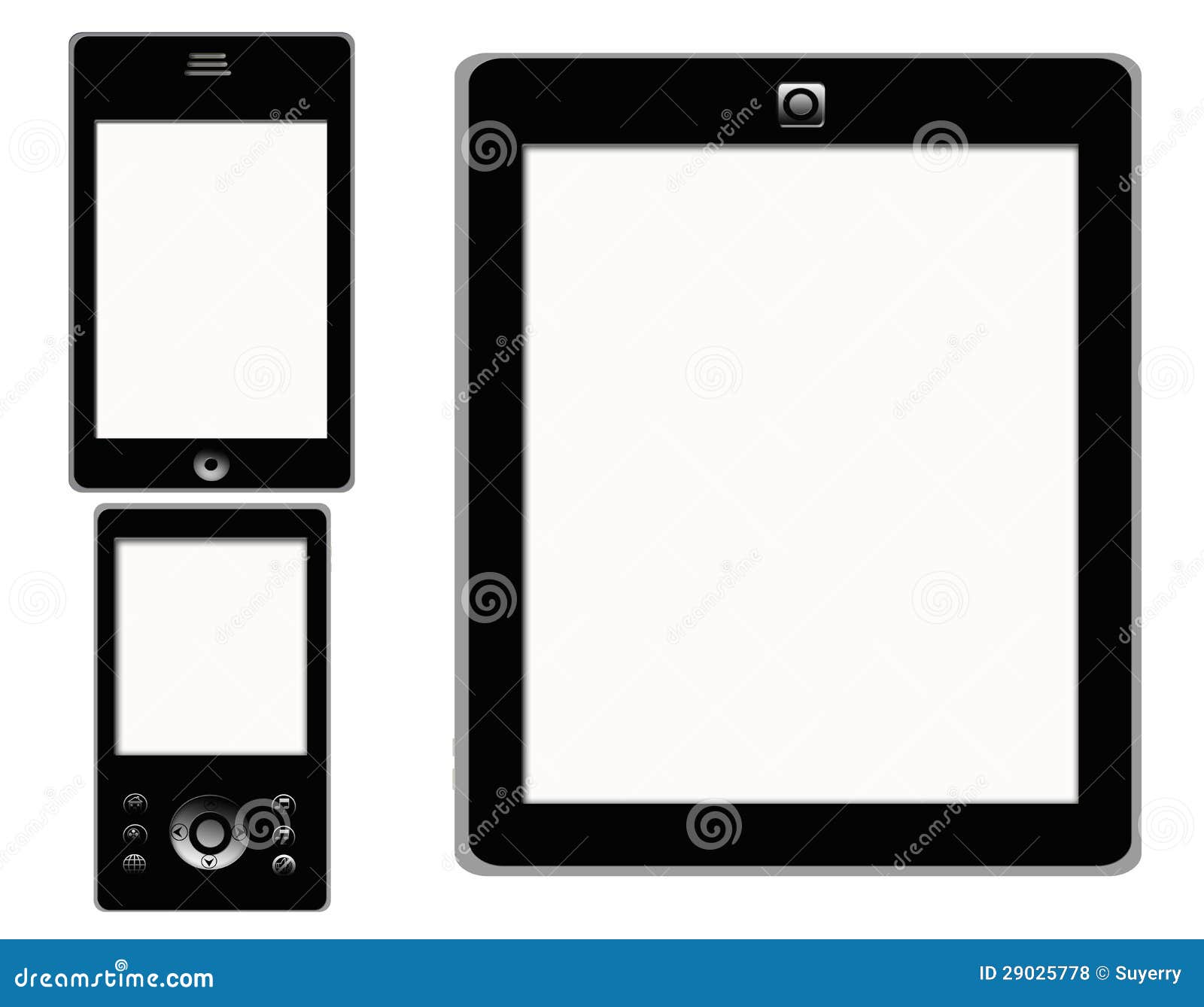 Touch Screen Smart Phone Tablet MP4 Stock Photo Illustration of