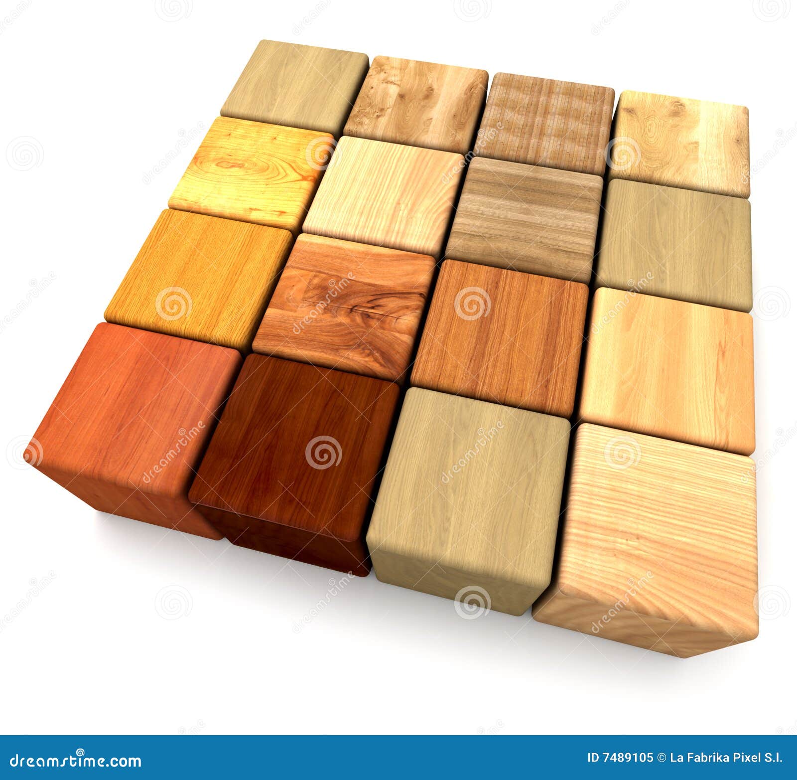 Touch wood stock illustration. Illustration of cube, wood 7489105