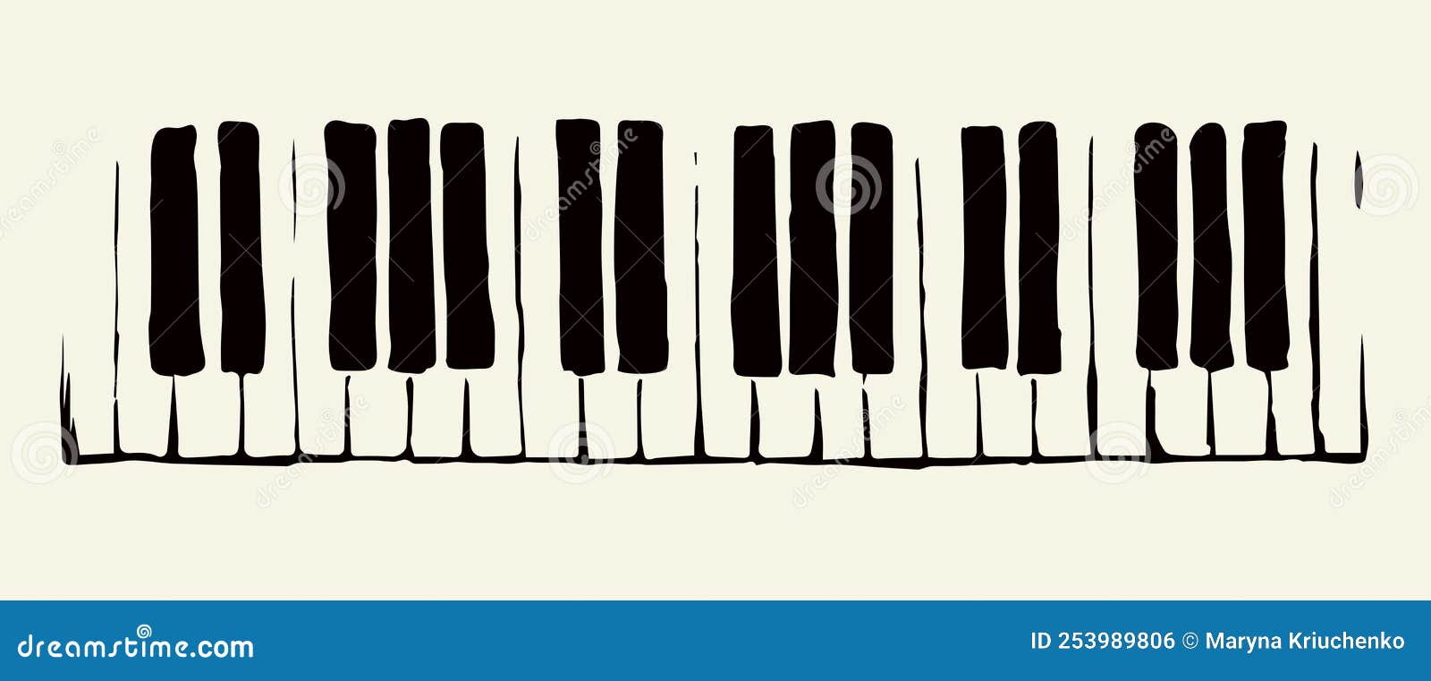 Touches Piano. Dessin Vectoriel Illustration de Vecteur - Illustration du  noir, électronique: 253989806