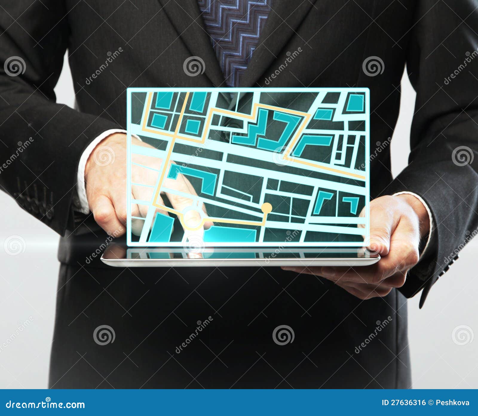 touchpad with map