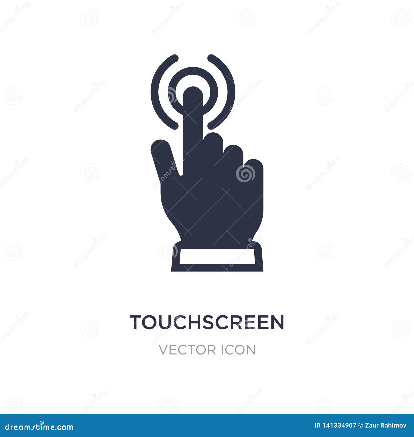 touchscreen icon on white background. simple   from technology concept