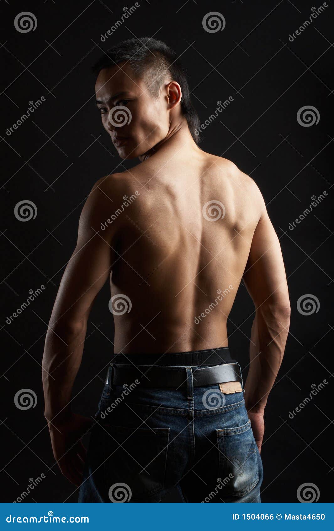 Young male bodybuilders back view Stock Photo - Alamy