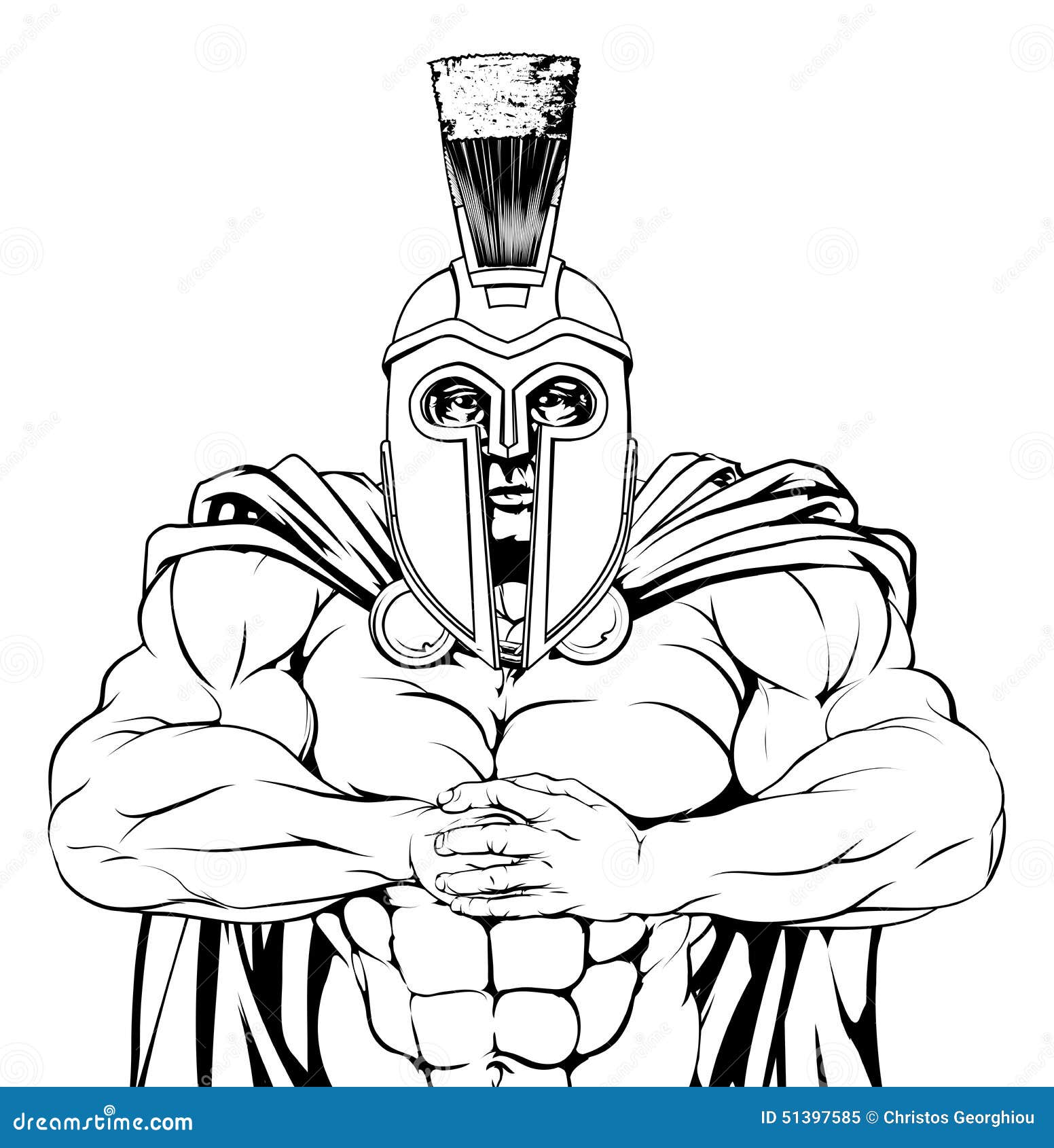 Tough Spartan Stock Vector - Image: 51397585