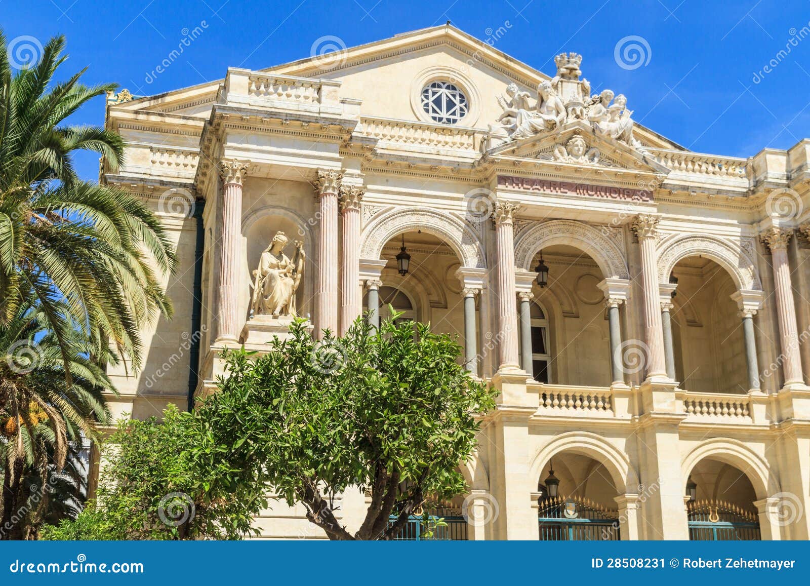 Toulon Opera House stock image. Image of holiday, statue 28508231