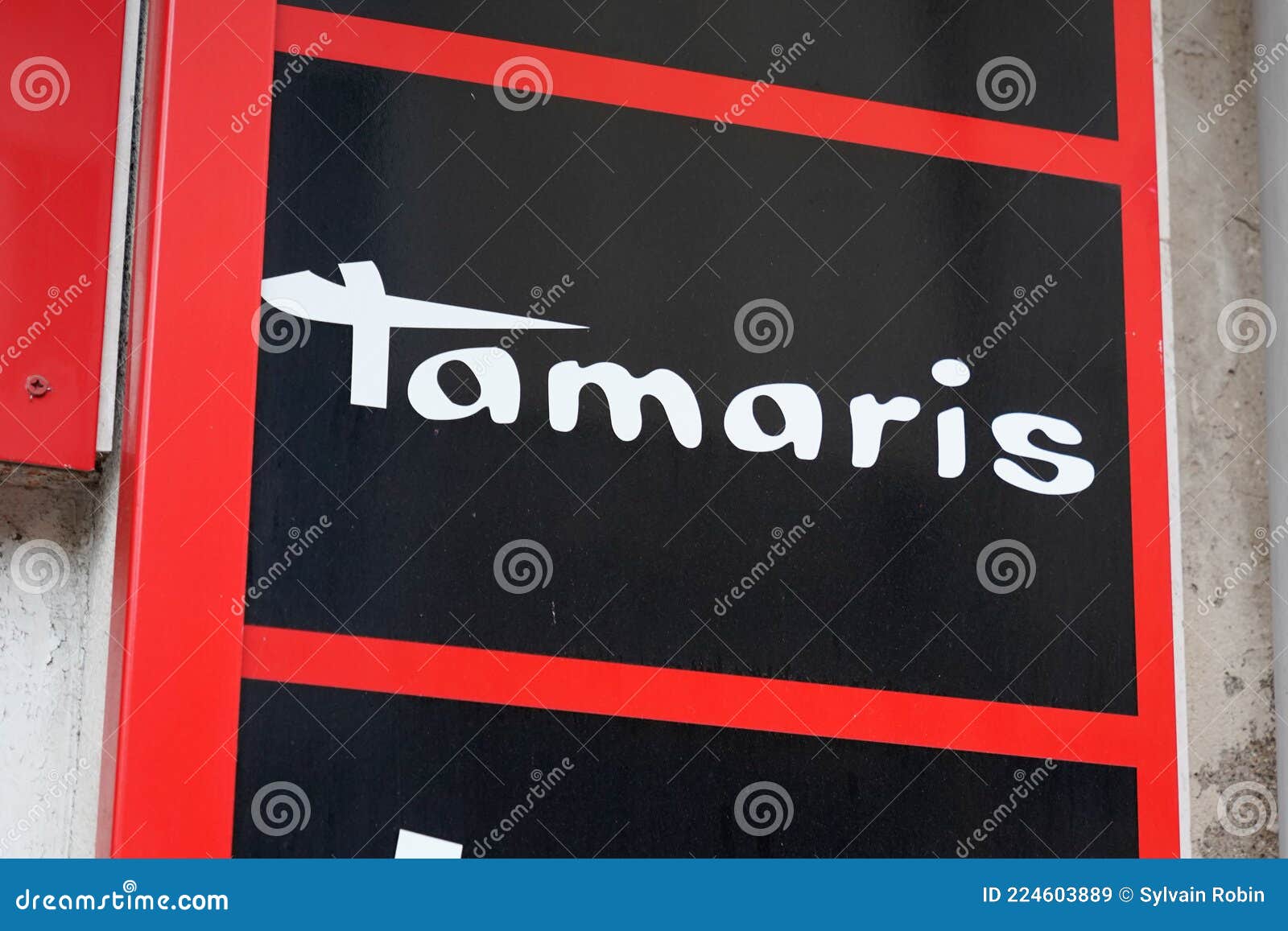Tamaris Sign Bran and Logo Text of Footwear Company Provides Women Shoes Shop Stock Image - Image of front, city: