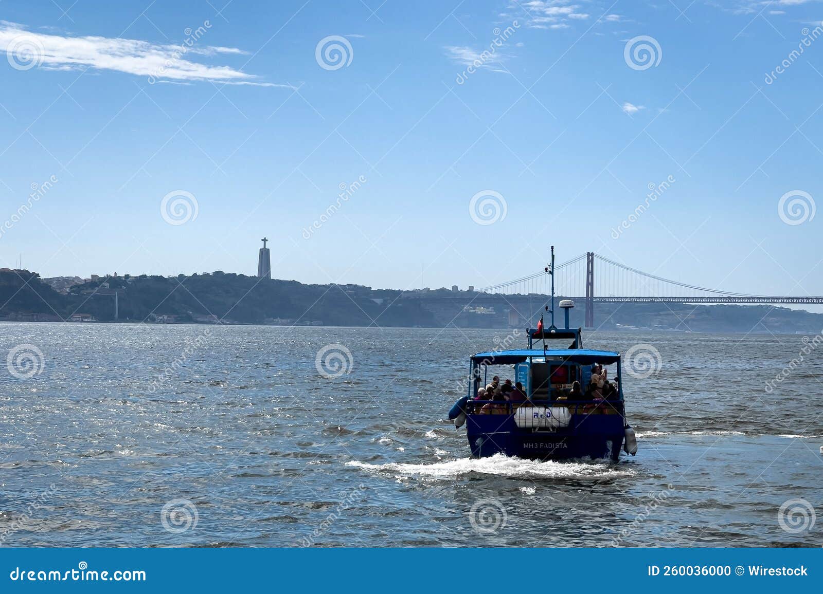 Tour Boat Sailing on the Sea in Lisbon Editorial Image Image of