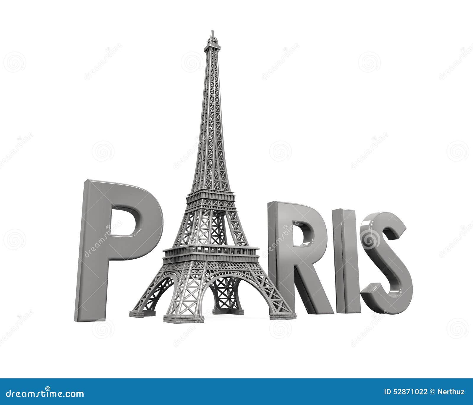 Tour Eiffel Avec Le Texte De Paris Illustration Stock - Illustration du ...