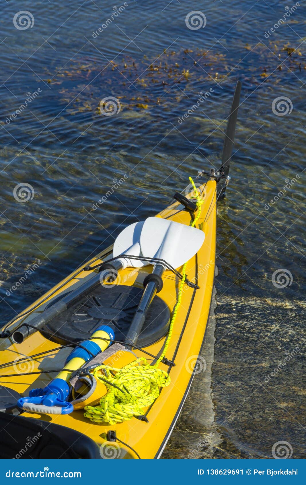 Touring Kayak with Safety Equipment Editorial Photo - Image of swedish,  equipment: 138629691