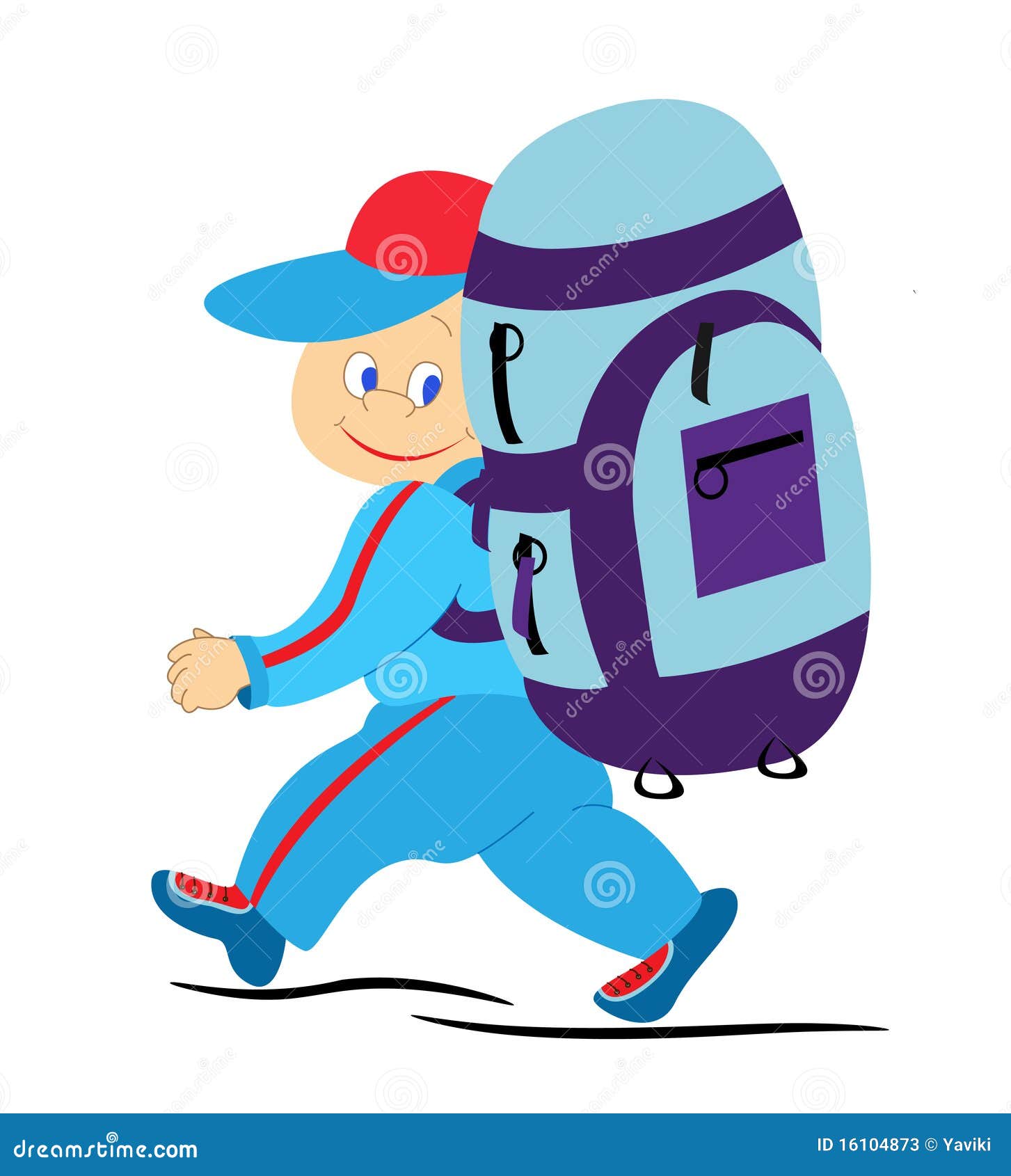 Tourist stock vector. Illustration of human, luggage - 16104873