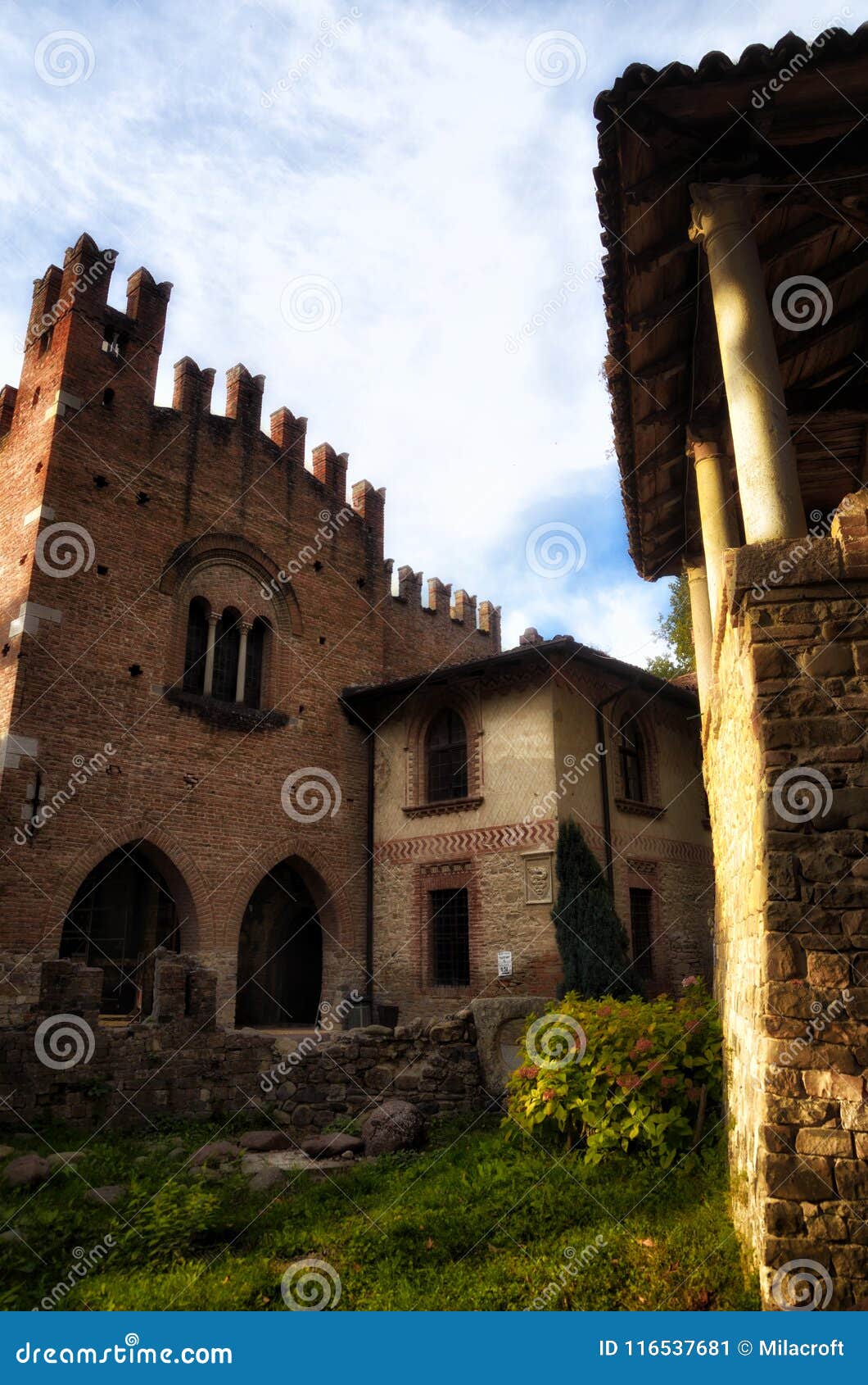 tourist destination in northern italy, grazzano visconti