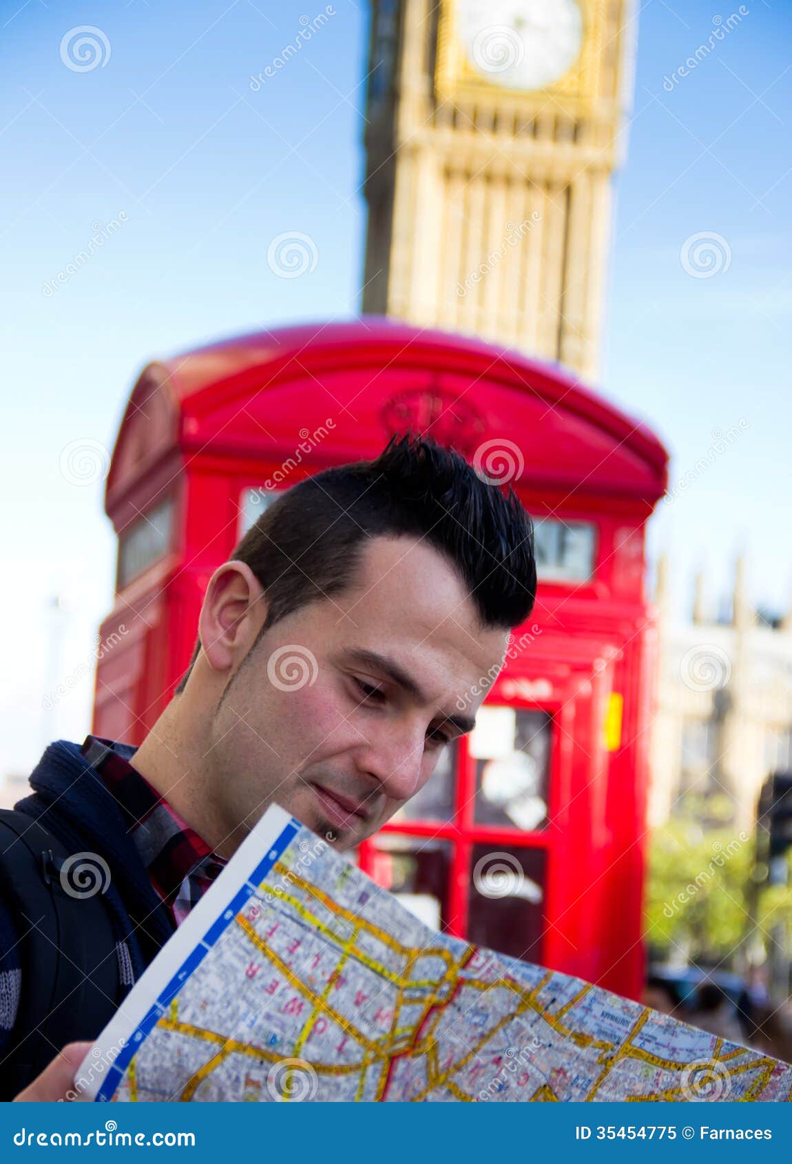 Tourist in London stock image. Image of communication 35454775