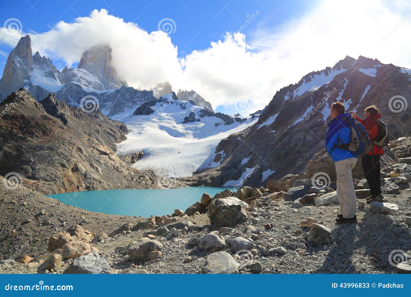 Tourist Trekking To See Mt Fitz Roy Summit in Argentina Editorial Stock ...