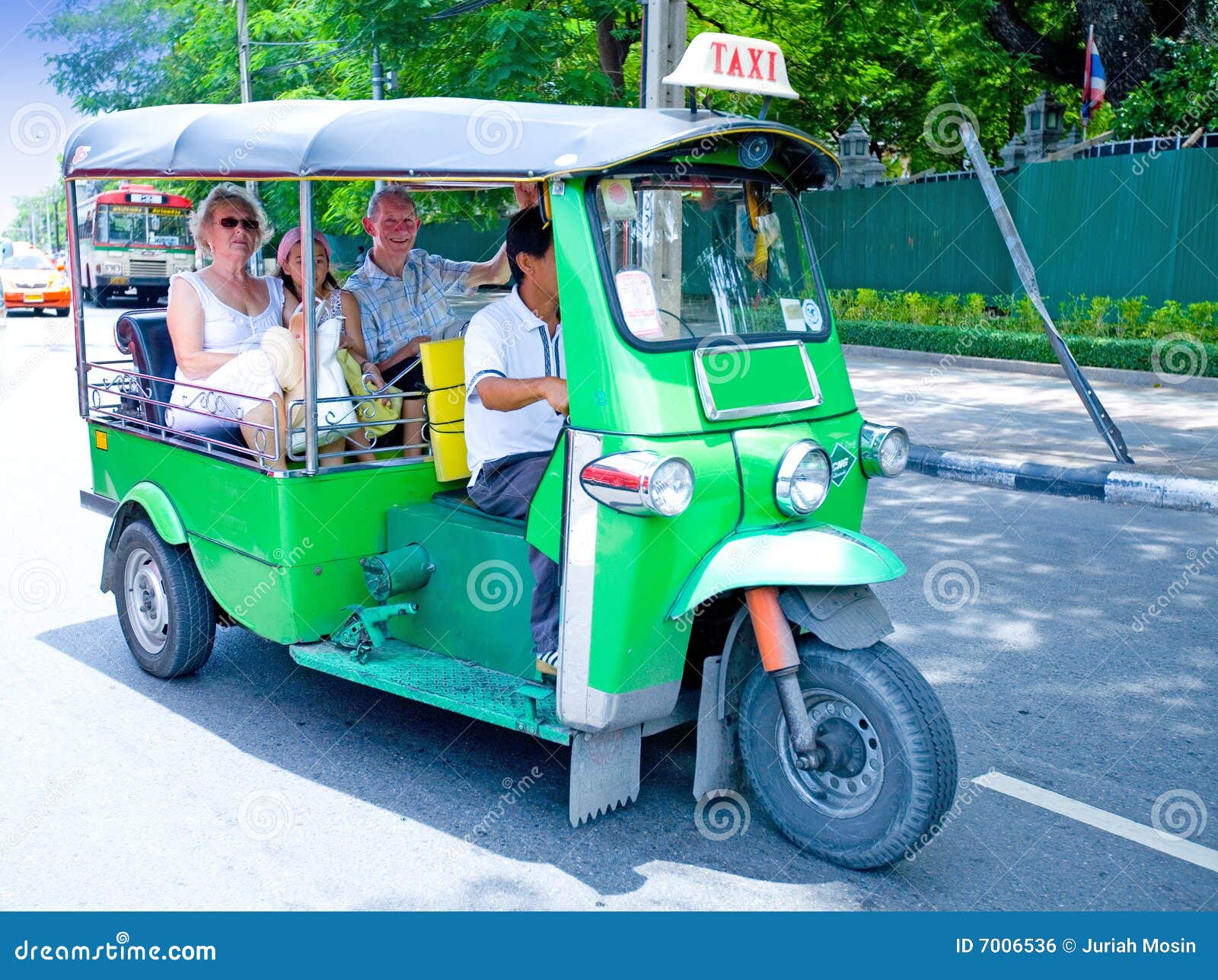 tourist on '' tuk tuks '' in bangkok